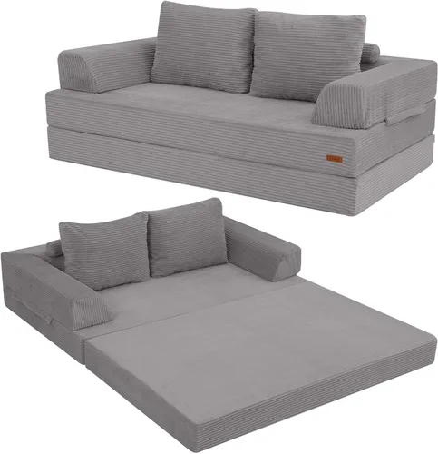 Vista 40 de COMAX Sofá cama futón, sofá cama convertible 4 en 1, sofás plegables sin hueso para sala de estar, plegable pequeño sofá biplaza plegable en el Verde