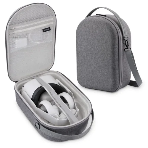 Carrying Case Compatible with Quest 2 - Sonicgrace for Oculus Quest 2 Carry Case Hard Shell Shockproof Travel VR Oculus Case for Storage Official