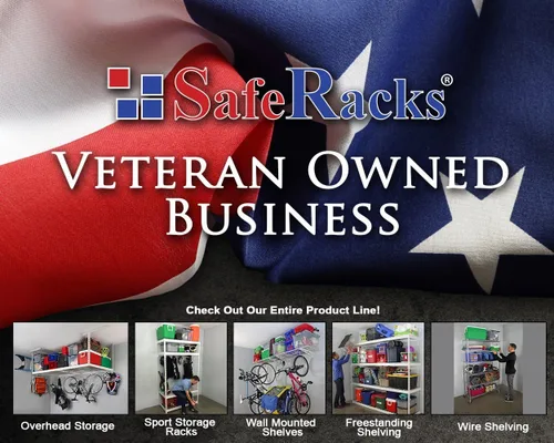 Vista 6 de Estante de pared SafeRacks, para garaje, 2 unidades, 45.72 x 121.92 cm, con ganchos para bicicleta