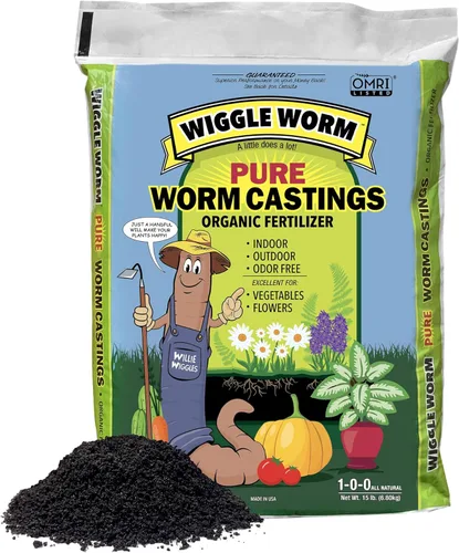 Abono orgánico Unco Industries Wiggle para mejorar suelos, 15 libras