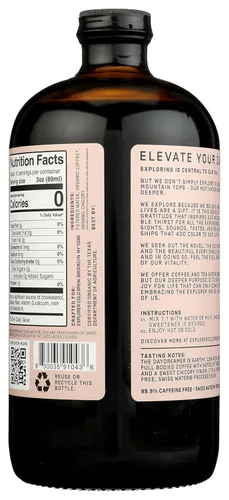 Vista 2 de Explorer Cold Brew, Coffee Cold Brew Concentrate Decaf Daydreamer Organic, 32 Fl Oz