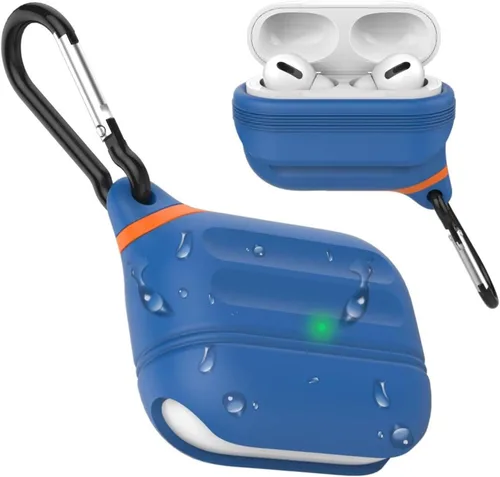 Vista 17 de Funda de silicona para AirPods Pro 3, impermeable, a prueba de golpes, protección contra caídas, carga inalámbrica, diseño plegable de una pieza