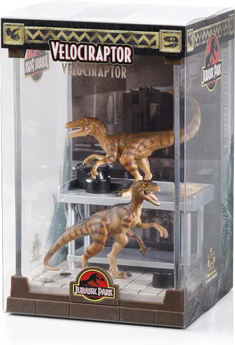 Vista 4 de The Noble Collection Parque Jurásico Figura de Dinosaurio Velociraptor