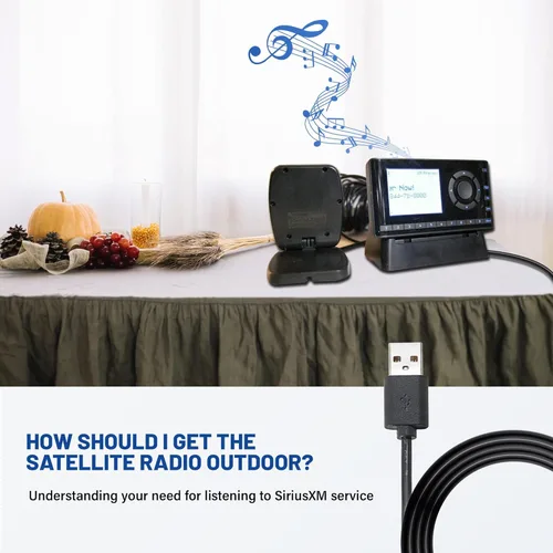 Vista 3 de Anina Cable de alimentación USB de 3.2 pies, conector de cargador de 5 voltios para receptor de radios Sirius XM para SXVD1 (A), XDPIV1, XDPIV2