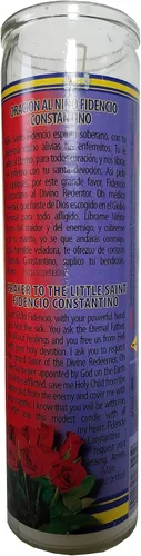 Vista 2 de Staci19 Vela devocional Nino Fidencio Constanino Pilar