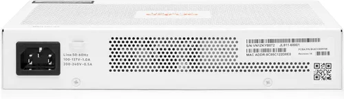 Vista 9 de Switch HPE Networking Instant On Serie 1830 de 8 puertos Gb Smart-Managed Layer 2 Ethernet con PoE 8X 1G 4X CL4 PoE (65 W) Sin ventilador