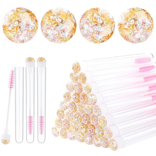 Vista 19 de Cepillo para pestañas, herramienta de maquillaje, suministros para extensiones de pestañas, cepillo de limpieza, rímel con diamante, 50