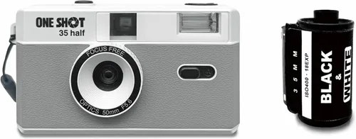 Vista 10 de 1 Shot Point and Shoot - Cámara de película de 35mm, cámara retro reutilizable de medio marco, flash integrado, incluye un rollo de película ASA/ISO