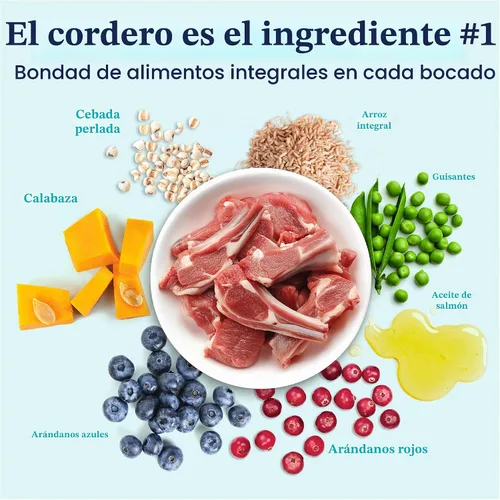 Vista 4 de Solid Gold Holistique Blendz - Alimento seco para perros adultos y mayores, hecho con avena, cebada perlada y harina de pescado, comida para perros