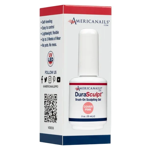 Vista 5 de Americanails DuraSculpt - Gel escultor con brocha, constructor en una botella, gel de escultura empapado para extensiones de uñas, gel constructor