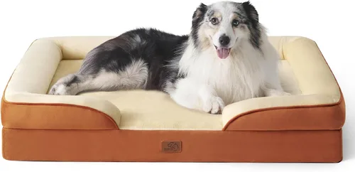 Vista 105 de Bedsure - Cama ortopédica para perros de tamaño grande - Cama impermeable para perros grandes y gatos, sofá de confort para perros con funda