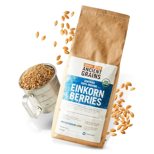Vista 9 de Grand Teton Ancient Grains - Bayas de Einkorn 100% orgánicas, Farro Piccolo de grado alimenticio premium, bayas de trigo Einkorn, grano Einkorn