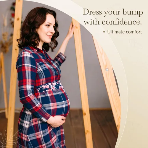 Vista 6 de Maternity Belly Band - 4-Way Stretch Post Partum Belly Band For Lumbar & Back Support - Pregnancy Gifts for Moms