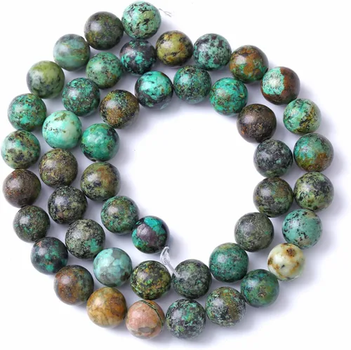 4MM 88 piezas de cuentas sueltas de piedra natural verde turquesa africana para hacer pulseras y collares de bricolaje