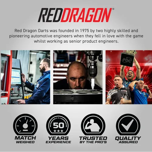 Vista 7 de RED DRAGON Darts - Miami - 22g, 24g, 26g, Professional Tungsten Darts Set with Flights and Stems