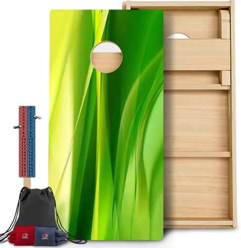 Vista 47 de BackYardGamesUSA Juego de tablas de Cornhole Pro Fabricado en Estados Unidos Abedul báltico 3/4 Sin rebote Patas triples gruesas Dos 2