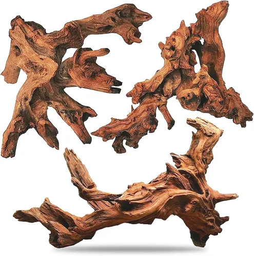 Vista 11 de Hamiledyi 5 piezas de madera flotante para acuario, madera de coral natural de 3.5-7 pulgadas, pecera de madera flotante, ramas variadas, decoración