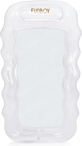 Vista 6 de FUNBOY Clear Inflatable Mesh Pool Lounger Mesh Water Hammock with Built-in Pillow 70" Pool Hammock Float for Adults Swimming Pool Accessories &