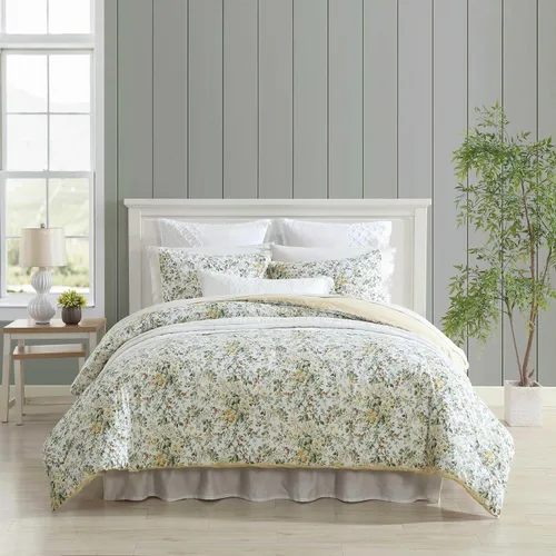Vista 16 de Laura Ashley - Juego de edredón individual, juego de ropa de cama reversible de algodón con funda a juego, decoración del hogar estilo granja