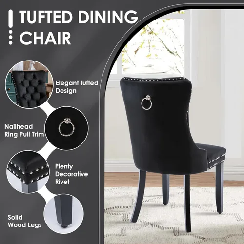 Vista 5 de Juego de comedor moderno de cristal de lujo de 5 piezas, juego de comedor rectangular minimalista para 4, juego de mesa de cocina de vidrio
