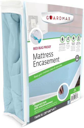 Vista 77 de Guardmax Funda de colchón de punto con cremallera, tamaño Queen, impermeable y a prueba de chinches, ropa de cama cómoda, suave y silenciosa