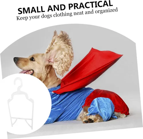 Vista 5 de Cabilock Perchas de ropa para mascotas, 20 unidades, para perros, soportes de ropa para perros, ligeros, compactos, para organizar el almacenamiento