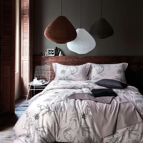 Vista 25 de MILDLY Juego de funda de edredón 100% algodón de fibra larga, funda de edredón impresa con patrón de mármol acuarela azul, juego de ropa de cama