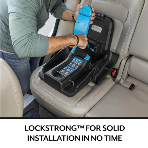 Vista 5 de Evenflo Gold Shyft DualRide con almacenamiento Carryall Combo de asiento infantil para automóvil y cochecito (negro ónix)