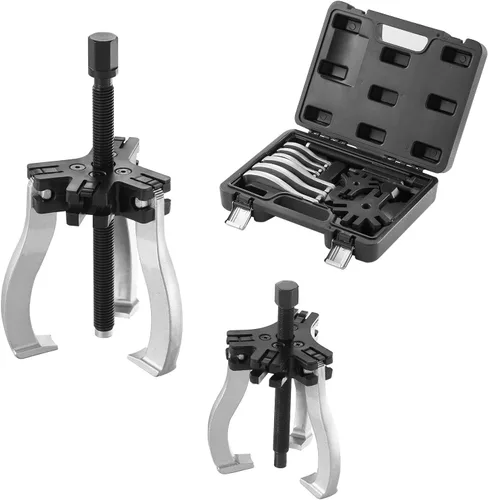 VEVOR Juego de extractor de engranajes, kit de extractor de 3 y 7 pulgadas, herramienta de extracción de polea de volante con rodamientos de