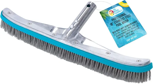 Vista 6 de U.S. Pool Supply - Cepillo de piscina para piscinas enterradas - Cabezal de cepillo de piscina de 5" de acero inoxidable, cerdas de alambre