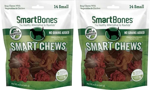 Vista 6 de Smart Chews de SmartBones - Bocadillos masticables sin piel cruda para perros, golosinas en forma de safari hechas con pollo real
