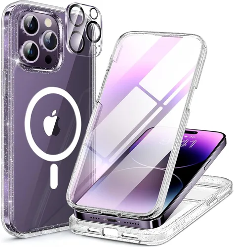 Vista 70 de Miracase Glass Series - Funda para iPhone 11 de 6.1 pulgadas, funda resistente de cuerpo completo mejorado con protector de pantalla de vidrio Negro