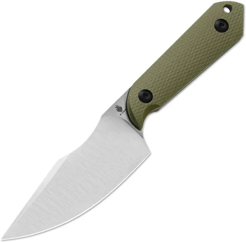 Vista 13 de Cuchillo de hoja fija Kizer Mini Arpón con funda, cuchillo de caza de 3V con mango G10, cuchillos pequeños de hoja fija para acampar y supervivencia