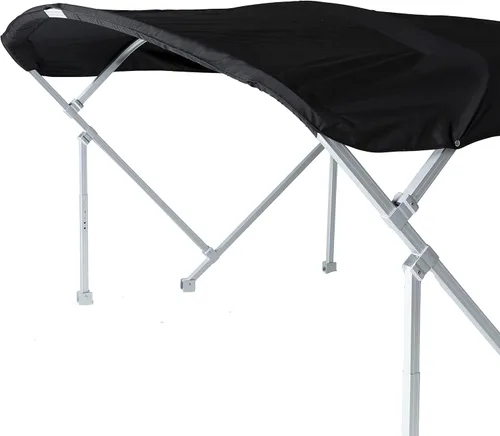 Vista 2 de 8' x 10' x 1.25" Deluxe Pontón Bimini Kit (negro)