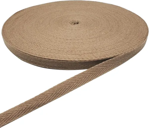 Vista 33 de Cinta de algodón en espiga, cinta de sarga para coser, cinta natural al bies para manualidades (beige, 1 pulgada)