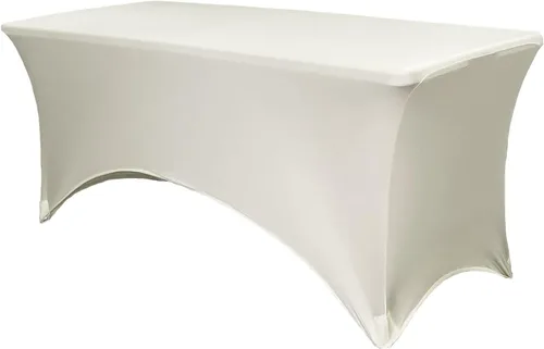 Vista 57 de YOUR CHAIR COVERS - Fundas rectangulares de elastano para mesas de 4 pies, manteles ajustados para eventos de boda, decoraciones de patio, tela