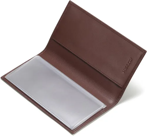 Vista 3 de HISCOW Funda minimalista para chequera, cuero de grano completo