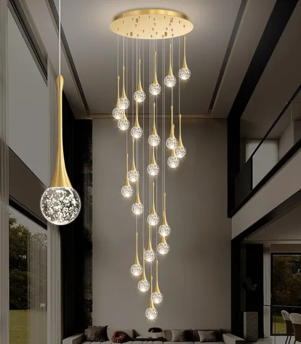 Vista 29 de Lámparas colgantes modernas para isla de cocina, LED, regulable, cristal glamuroso, iluminación colgante de techo para comedor, pasillo, dormitorio
