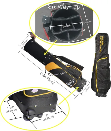 Vista 6 de Deluxe Golf Travel Mate CarryOn - Funda para carrito de golf con cerradura TSA y cubierta de protección