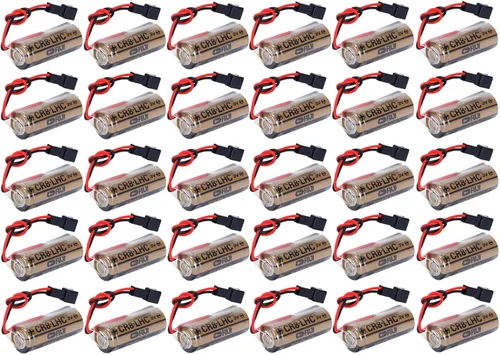 WELLVEUS『30 Pack』CR8. LHC 17450 3V Battery 2600mAh Non-Rechargeable Battery for Fuji FDK Battery Memory Backup Power Source Meter Battery