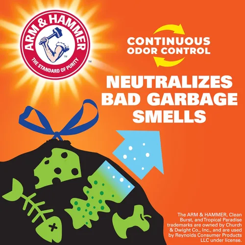 Vista 5 de Hefty Bolsas de basura ultra fuertes de 30 galones, bolsas de basura grandes de 30 galones, multiusos, cierre de cordón resistente a la rotura