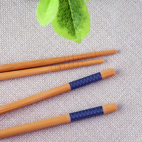 Vista 6 de Antner - Juego de 5 pares de palillos de bambú reutilizables de estilo japonés clásico, aptos para lavavajillas, palillos de bambú natural clásicos