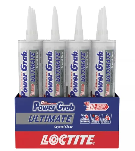 Vista 16 de Loctite Power Grab Ultimate - Adhesivo de construcción transparente, cartucho de 9 onzas líquidas, 1 paquete, pegamento de construcción versátil