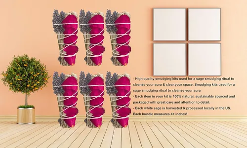 Vista 3 de TOMOKO - Producto de salvia blanca para purificación (6 Salvia Floral)