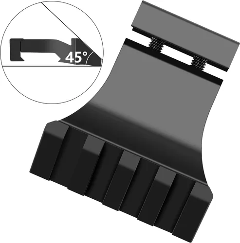 Vista 2 de 45 Degree Offset Rail Mounts,4 Slots Offset Picatinny Rail Mount Low Profile Aluminum Angled Rail Adapter & Wrench
