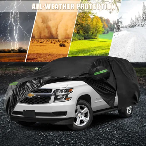 Vista 6 de Cubierta impermeable para automóvil de repuesto para Chevy Suburban 2007-2022, GMC Yukon XL, Cadillac Escalade ESV, 6 capas para todo tipo de clima