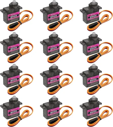 Vista 10 de 2 piezas MG90S 9g Micro Servo Motor Metal Gear para RC Robot Coche Avión Helicóptero Mini Servos para Arduino Proyecto