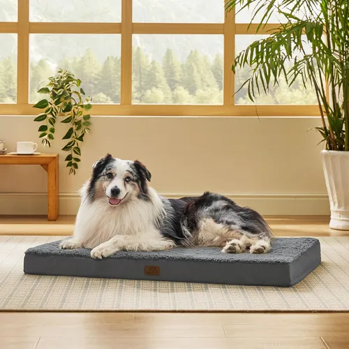 Vista 61 de Bedsure - Cama ortopédica pequeña para perros chicos, impermeable, con funda extraíble lavable, tapete de espuma con forma de huevera para mascotas
