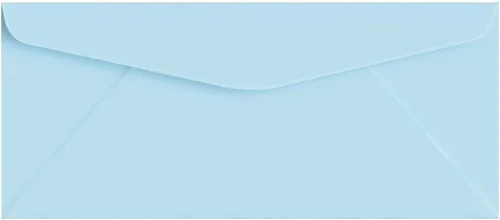 Sobres de negocios color pastel #10 de color azul prémium - Ideal para vacaciones, oficina, facturas, cartas, correos | 4 1/8 x 9 1/2 pulgadas | 50