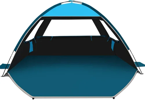 Vista 10 de COMMOUDS Carpa de Playa con Sombra Solar para 3/4-5/6-7/8-10 Personas, Refugio Solar de Playa con Toldo UPF 50+, Liviana, Fácil de Instalar